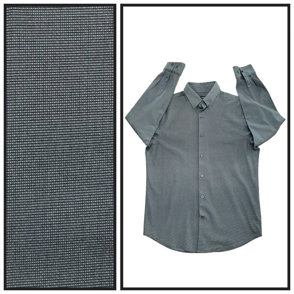 Express Slim 1MX Men’s M Green Stretch Button Down Shirt